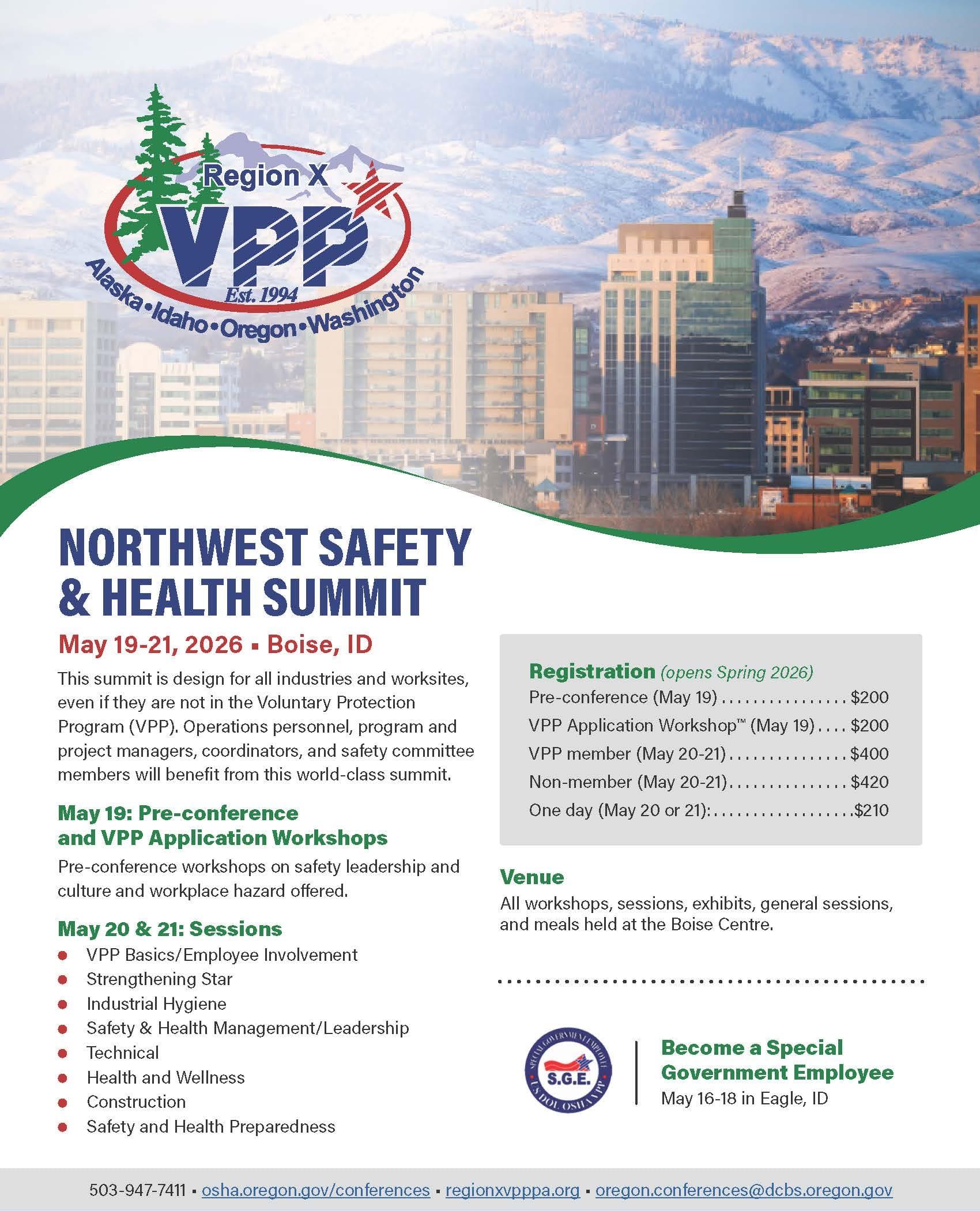 2026 Northwest Safety & Health Summit Flyer